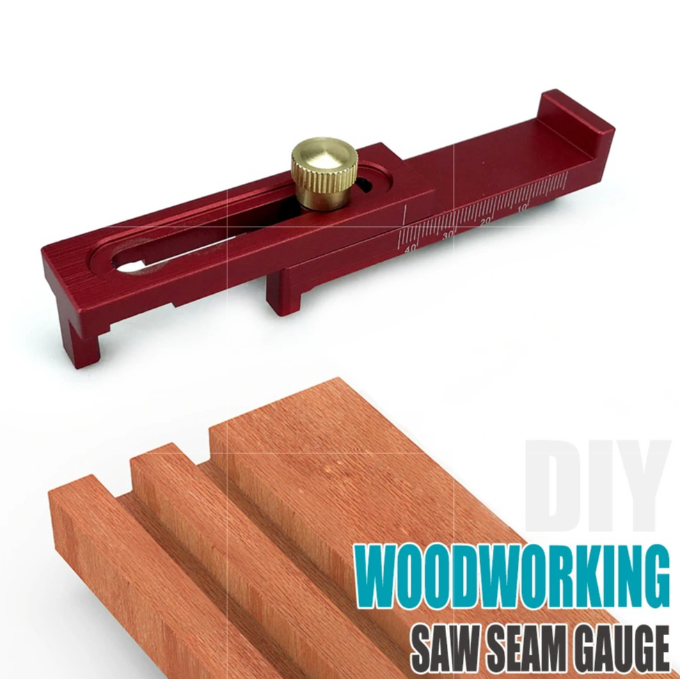 Woodworking Kerf - Zaagkraammeter van aluminiumlegering, houtbewerkingsgereedschap voor dieptemeting