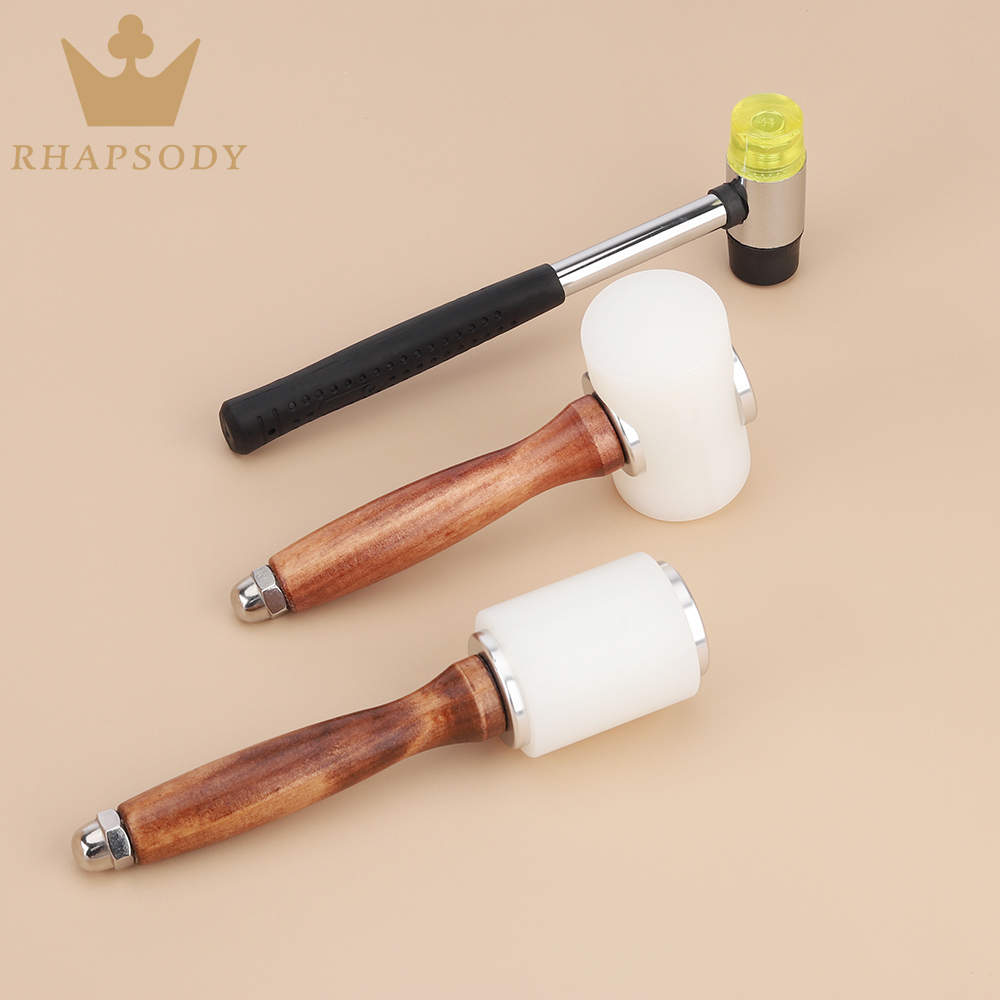 Woodworking Hammer - Leren Ambachtelijke Snijwerk Hamer Koeienhuid Punch
