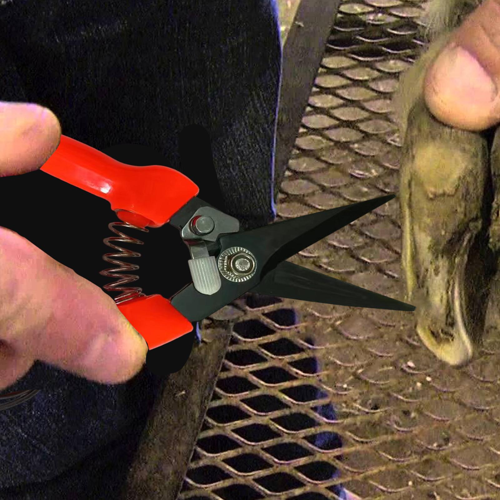 Woodworking Horse - Geitenhoeftrimmer Ergonomische schapenhoefschaar Veerbelast paardenknipmes Schapenhoefscharen