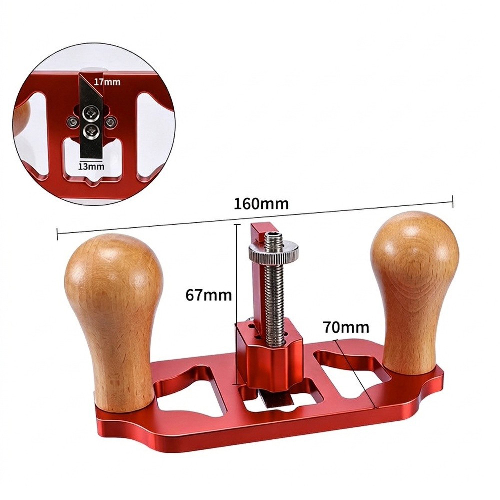 Router Plane Hand - Houtbewerkingsfrees Aluminiumlegering Lichaam Verstelbare diepte Voor