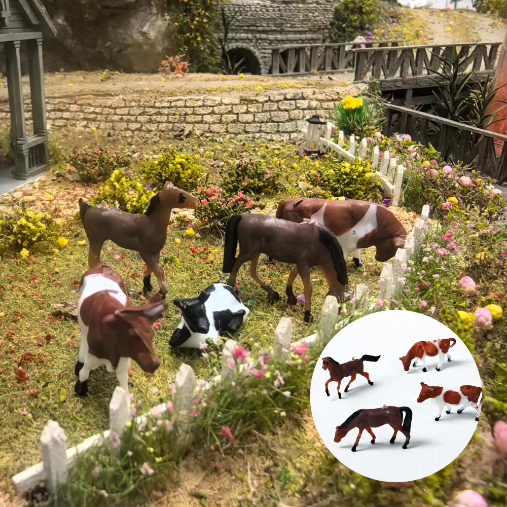 Woodworking Horse - HO Schaal Mini Boerderijdieren Figuren Miniatuur