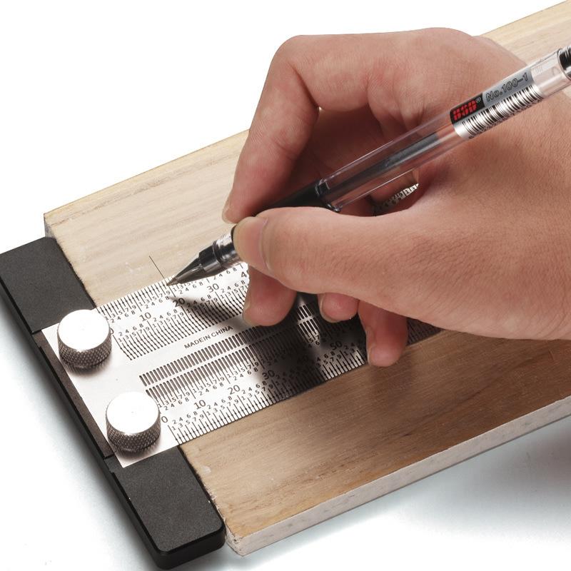 Woodworking Gauge - Hoge Precisie T-Type Gatmeter RVS Houtbewerking: