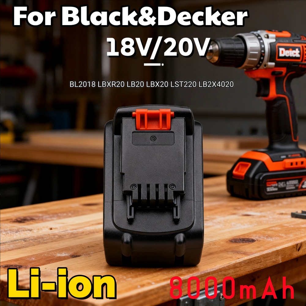 Black+Decker Tool 20V Max - Lange gebruiksduur 20V 8000mAh 8.0Ah batterij