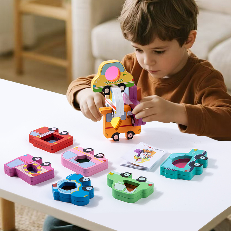 Houten dieren acryl stapelblok - Woodworking For Kids recensie en prijs