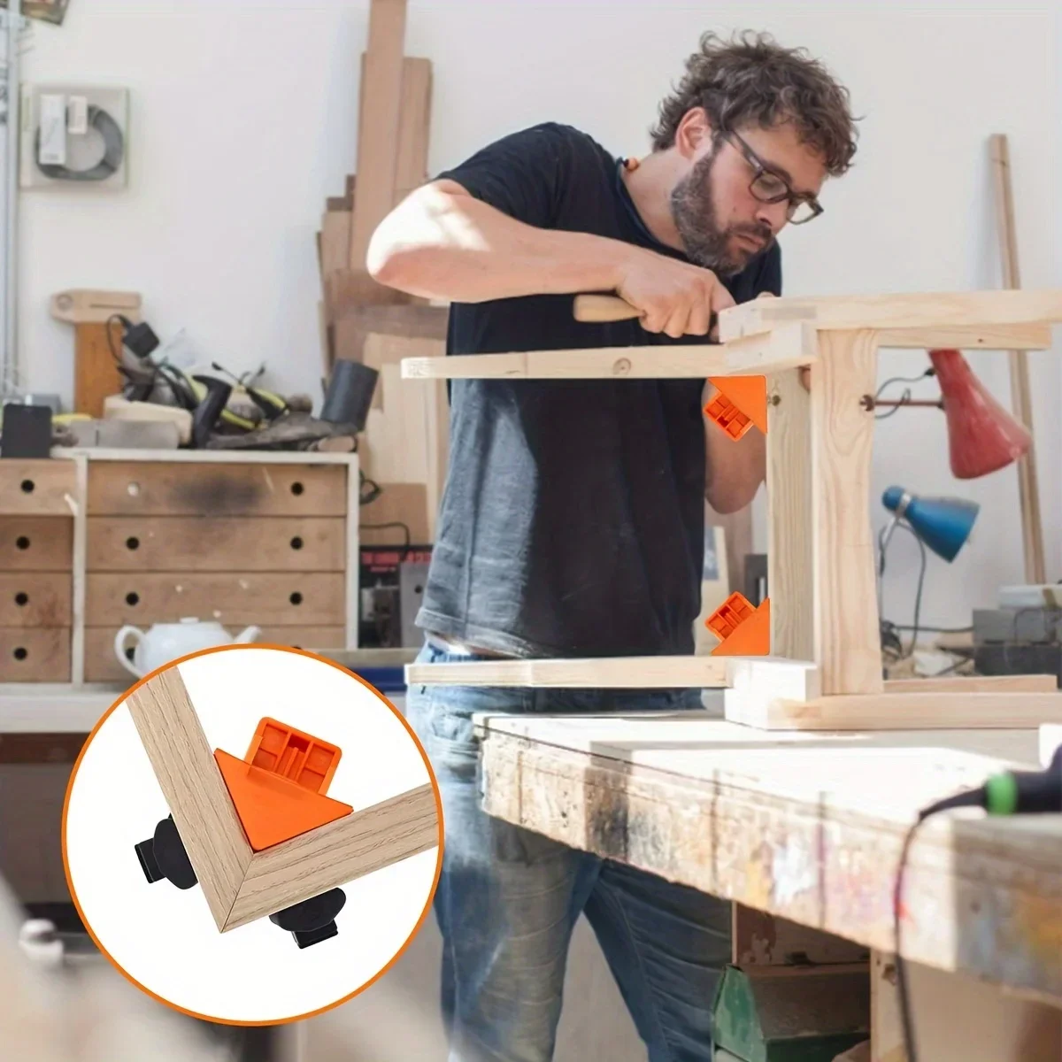 4 STUKS Rechte hoekbevestiging - Woodworking Right Angle Clamp recensie en prijs