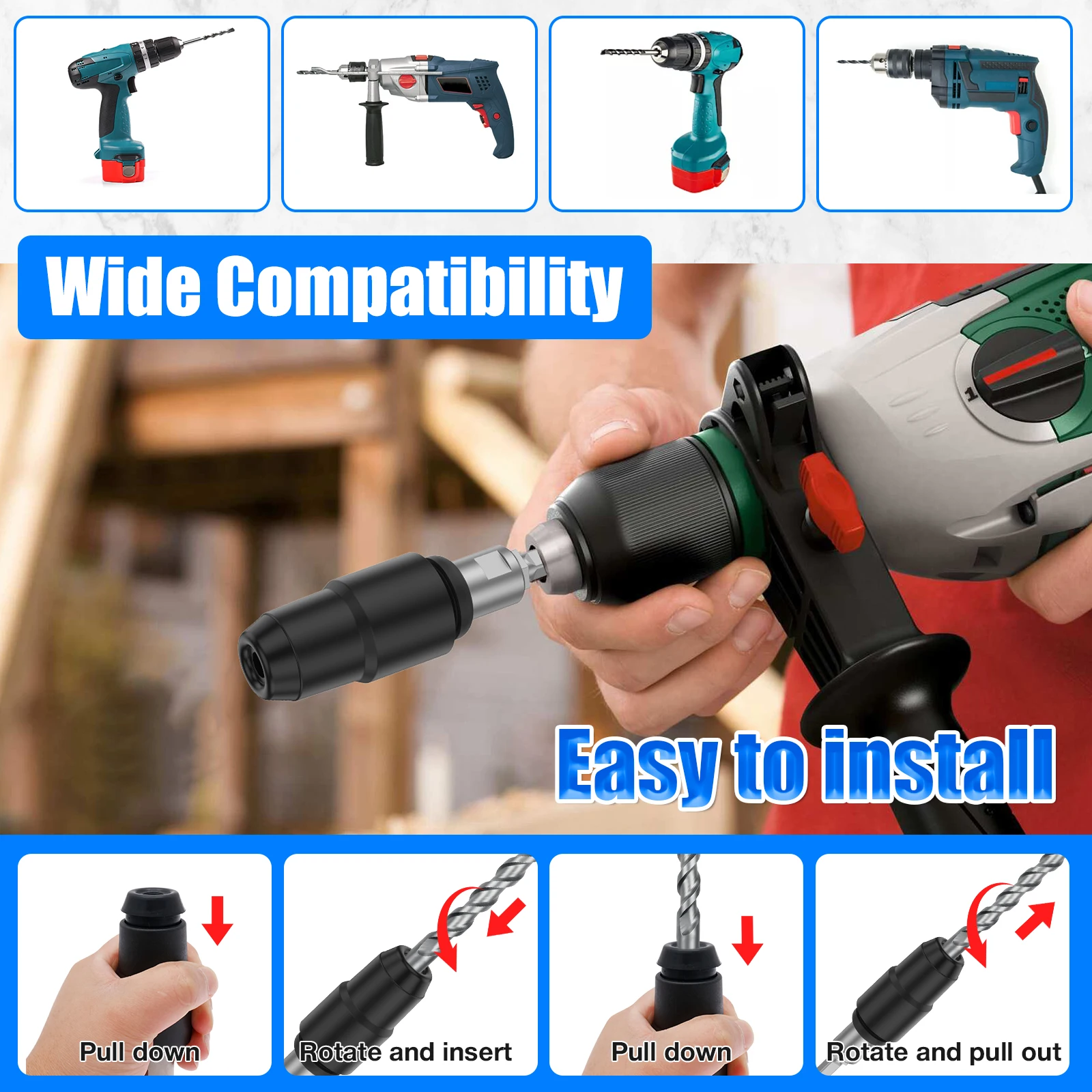1 St. SDS Plus naar SDS Max Ad - Woodworking Hammer recensie en prijs