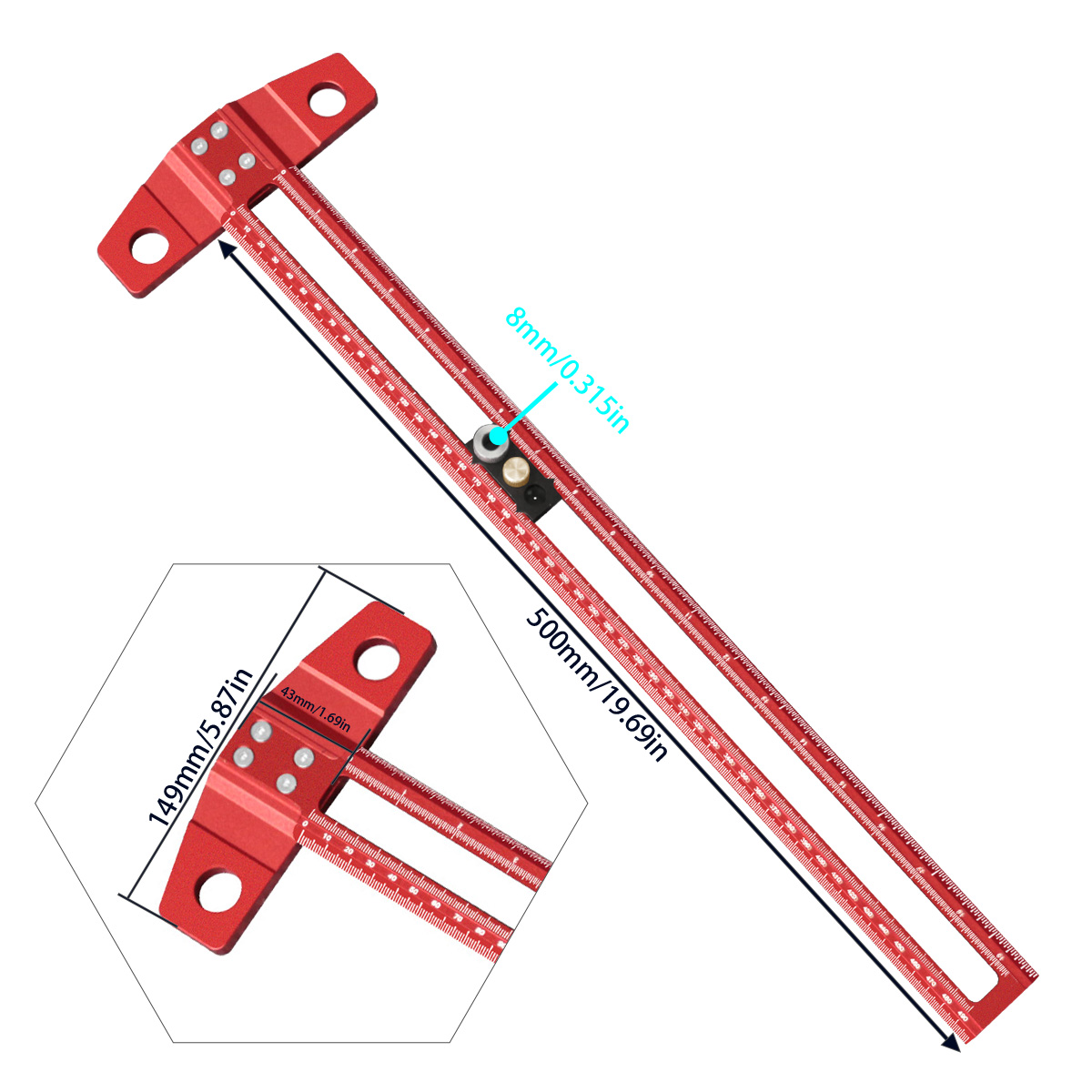 Houtbewerkings T-vierkant mark - Woodworking Gauge recensie en prijs