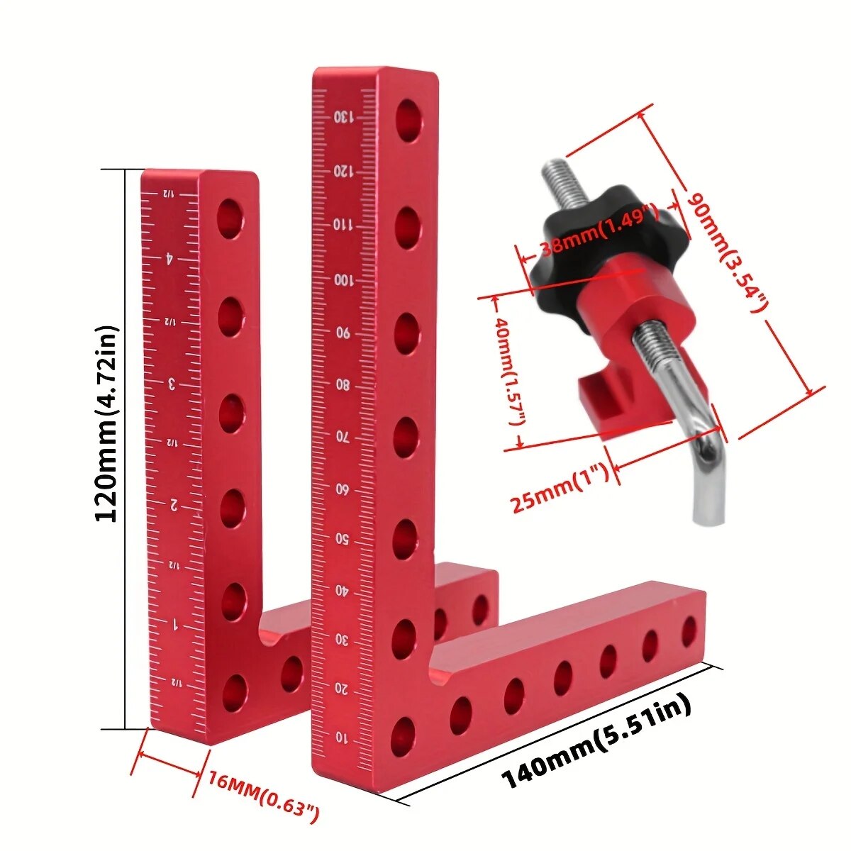 1Set 90 graden positioneringsv - Woodworking Right Angle Clamp recensie en prijs