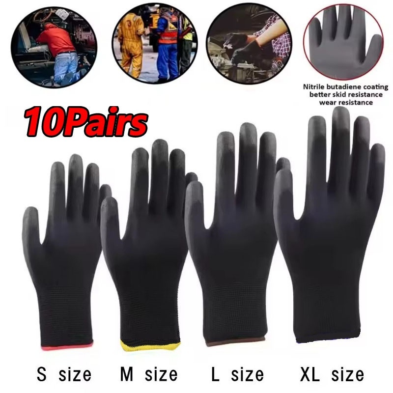 10 paar duurzame nylon werk-PU - Woodworking Gloves recensie en prijs