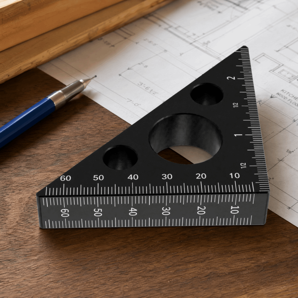 Driehoekige liniaal van alumin - Woodworking Workshop Layout recensie en prijs